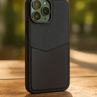 Dual-Tone Fabric & PU Leather iPhone Case