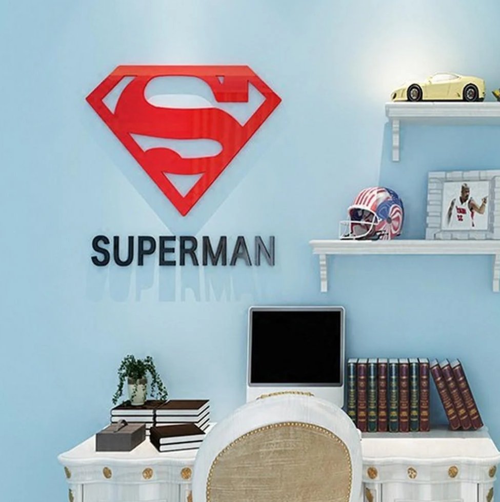 Superman Acrylic Wall Art, Super Hero, Gift Idea